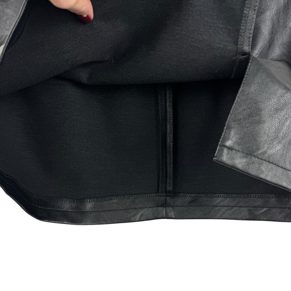 NWT TOPSHOP Faux Leather Mini Skirt‎ Vegan Leather Split Party Holiday 4 Small - Picture 6 of 13